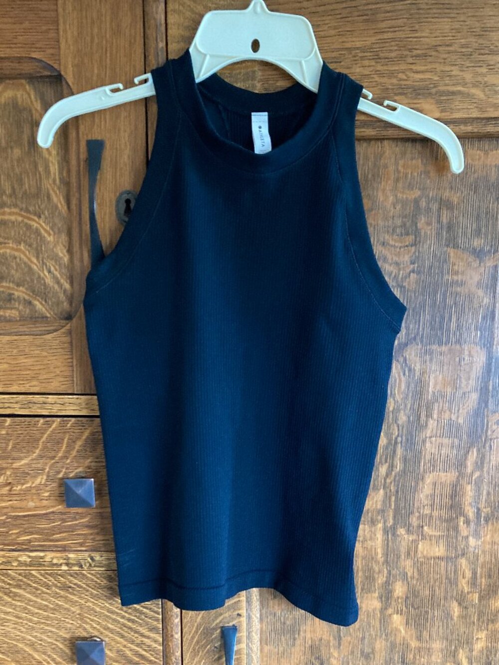 Athleta Renew Seamless Racerback Tank, black, small, new without tags